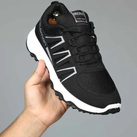 کتونی سالامون مردانه مشکی پیاده روی و روزمره سایز 41 تا 47