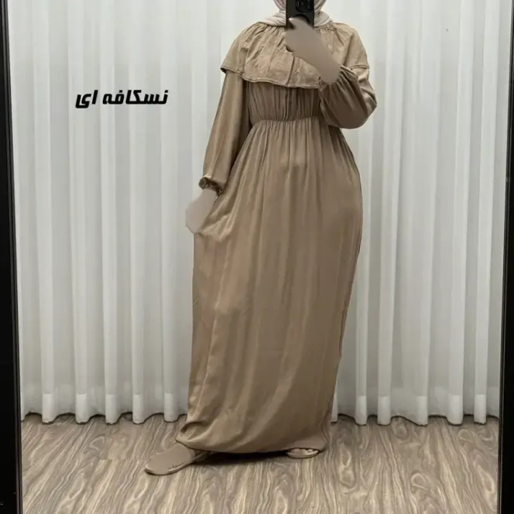 پیراهن ساحلی نخی آستین بلند زنانه و دخترانه فری سایز مدل ملوانی