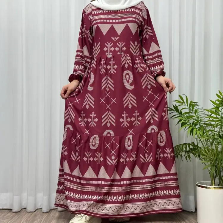 پیراهن ساحلی زنانه بوگاتی مدل ترمه آسمانی فری سایز تا 48 آبرفت و رنگ رفت ندارد