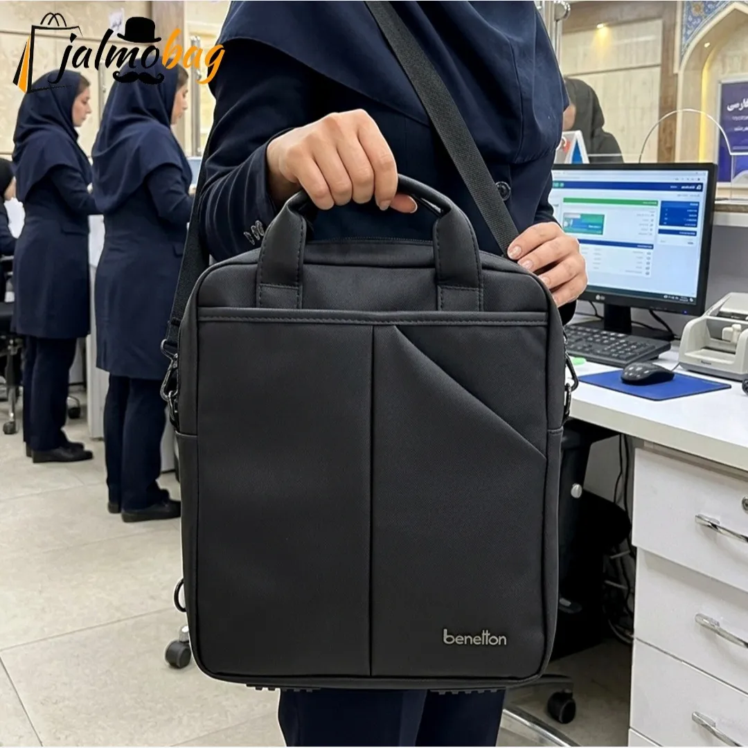 کیف اداری و لپتاپی 3 کاره اسپرت پارچه اسکین مناسب لپتاپ 14.1 اینچ مردانه و زنانه