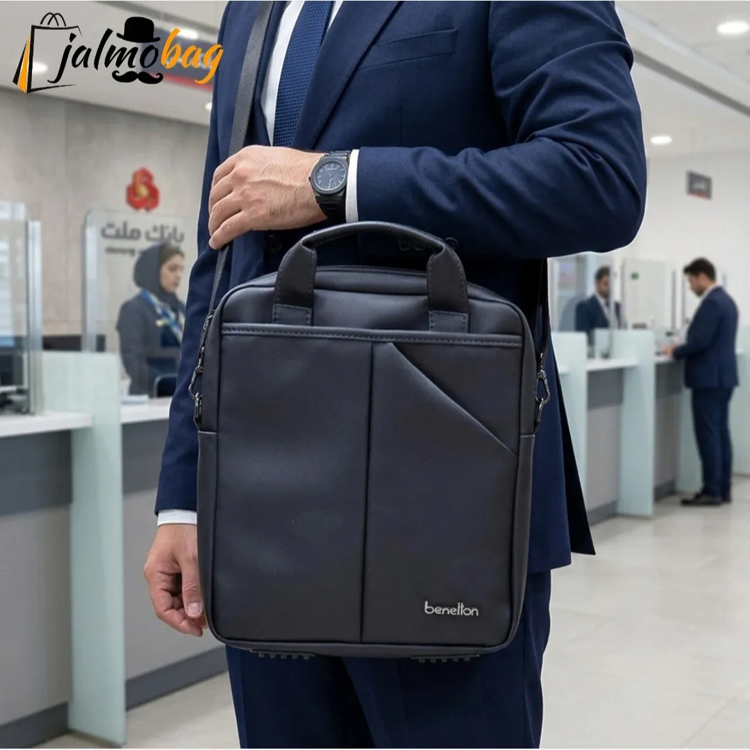 کیف اداری و لپتاپی 3 کاره اسپرت پارچه اسکین مناسب لپتاپ 14.1 اینچ مردانه و زنانه