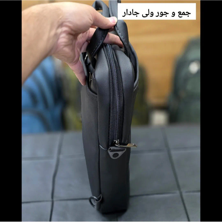 کیف اداری و لپتاپی 3 کاره اسپرت پارچه اسکین مناسب لپتاپ 14.1 اینچ مردانه و زنانه