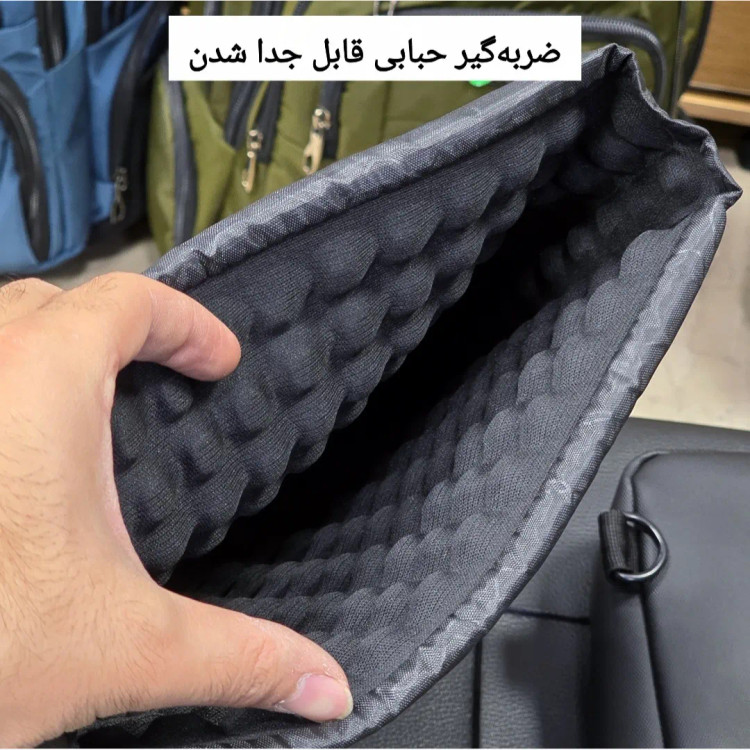 کیف اداری و لپتاپی 3 کاره اسپرت پارچه اسکین مناسب لپتاپ 14.1 اینچ مردانه و زنانه